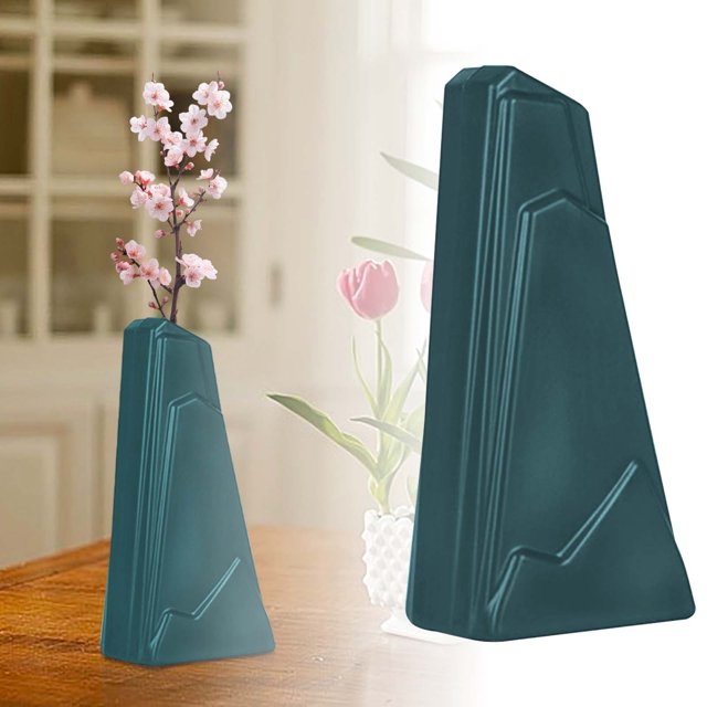 BKER Style Ceramic Hydroponic Vase With Transparent Flower Arrangement Style Desktop Decoration Light Plastic Flower Set