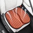 thumbnail image 2 of Soft Thin Gel Seat Cushion for Car Seat, Office Chair, Wheelchair, Stadium - Non-Slip Car Seat Cushions - Sciatica and Tailbone Pain Relief (Orange), 2 of 6