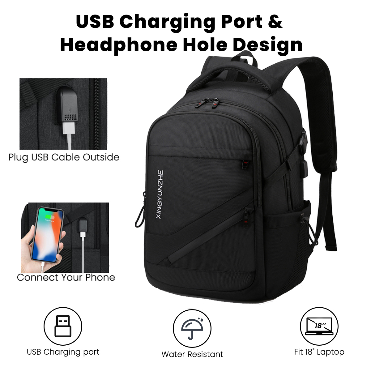Cshidworld Travel Laptop Backpack, 19 Inch photo 6