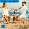 thumbnail image 7 of Zimtown 2 Pack Lawn Chair Folding Web Set Beach Chair Camping Chair Blue, 7 of 7