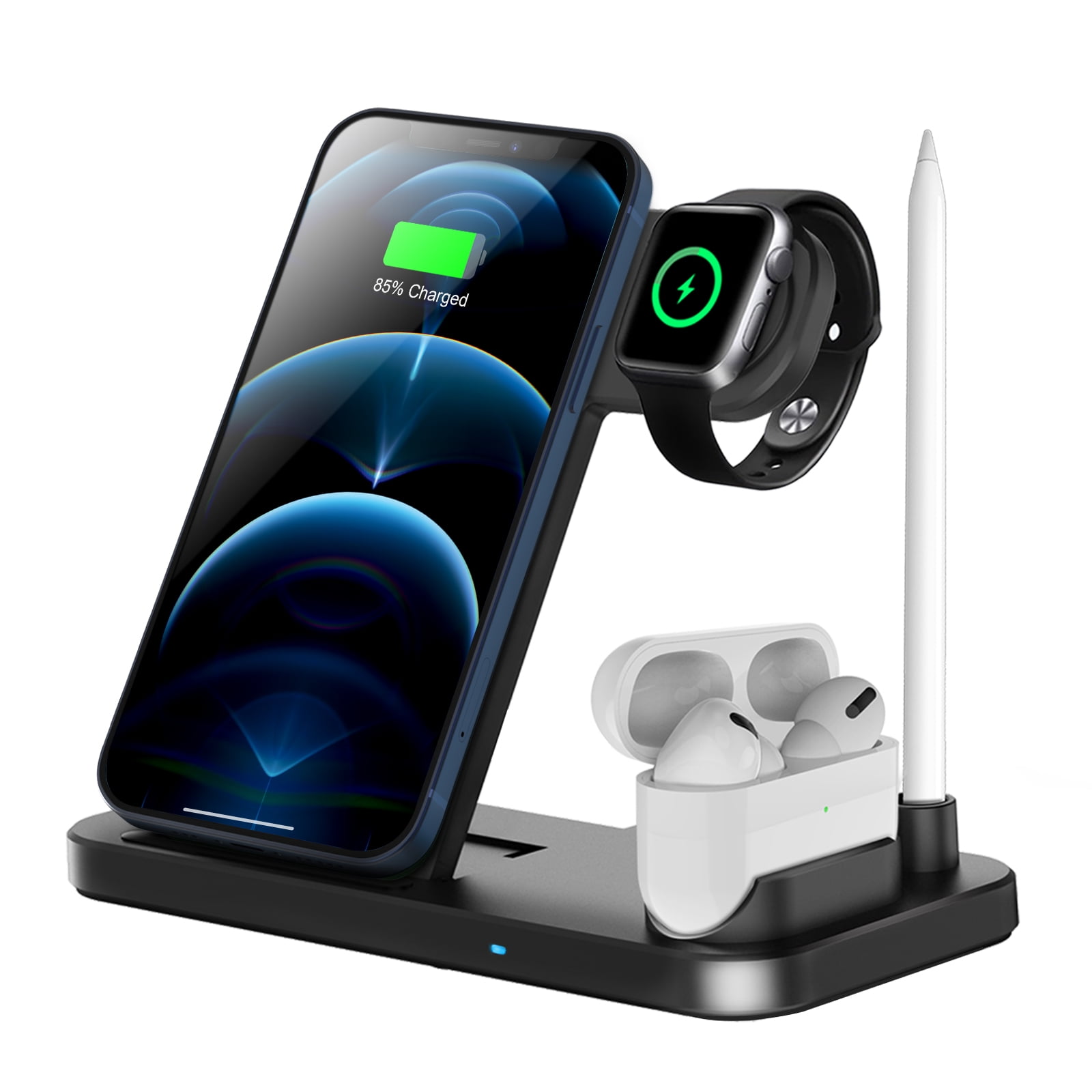 Hosaud Wireless Charger 4 In 1 Qi Certified Fast Charging Station 