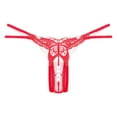 thumbnail image 2 of Butterfly Print Embroidered Bikini Panties Women's Low Waist Underwear with Pearl Embellishment, 2 of 3