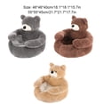 thumbnail image 3 of Billuyoard Cama semicerrada para mascotas, sofá, oso, abrazo, tela suave, resistente al agua y antideslizante, abrazo, gato, dormir, esterilla Suministros para perros café S (diámetro 46 cm), 3 of 6