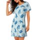 thumbnail image 2 of Fotbe Turtle Bata de Dormir para Mujer con Estampado, Camisón de Algodón de Manga Corta, Ropa de Dormir Casual, 2 of 6