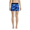 thumbnail image 2 of Lands' End Women's 3" Quick Dry Elastic Waist Board Shorts Swim Cover-up Shorts with Panty Print, 2 of 3