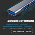thumbnail image 5 of axGear USB-C Type C to USB 3.0 4 Port Hub USB Adapter USB-C Aluminum Slim Thunderbolt USB, 5 of 5