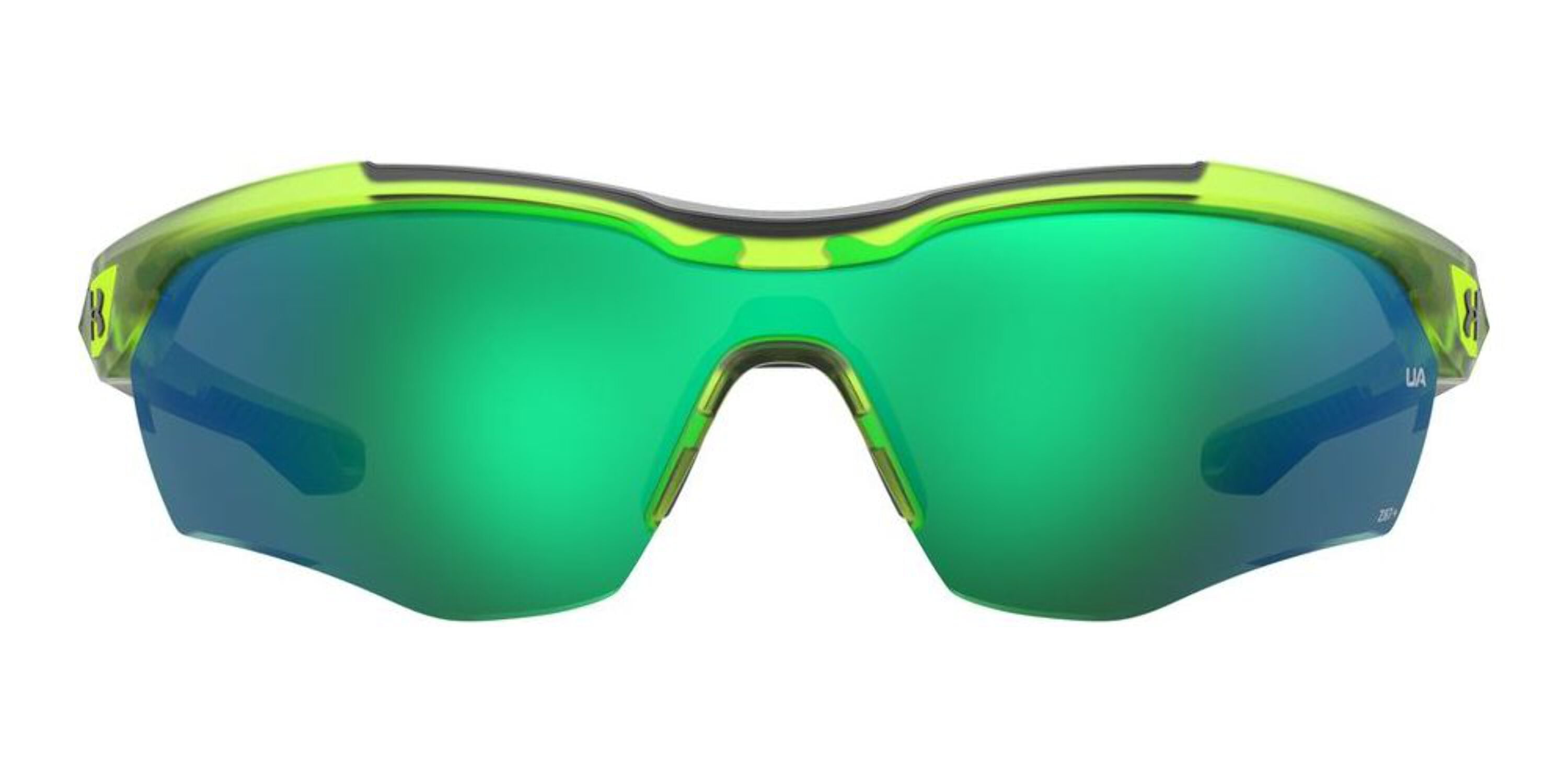 Under Armour Yard Pro ANSI Z87+ Green Yellow Fluo Semi-Rimless Wrap Unisex Sunglasses - UAYARDPRO-00IE-V8
