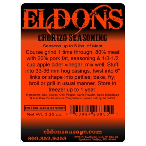 Chorizo Sausage Seasoning Spices Seasons 5 Pounds of Meat #8855