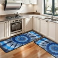 thumbnail image 3 of Kitchen Rugs Sets Of 2,Blue White Tie Dye Spiral Pattern Anti Fatigue Kitchen Mat Rugs Non Slip Washable,Decorative Kitchen Floor Mats for Kitchen,Sink,Laundry,17"x47"+17"x47", 3 of 5