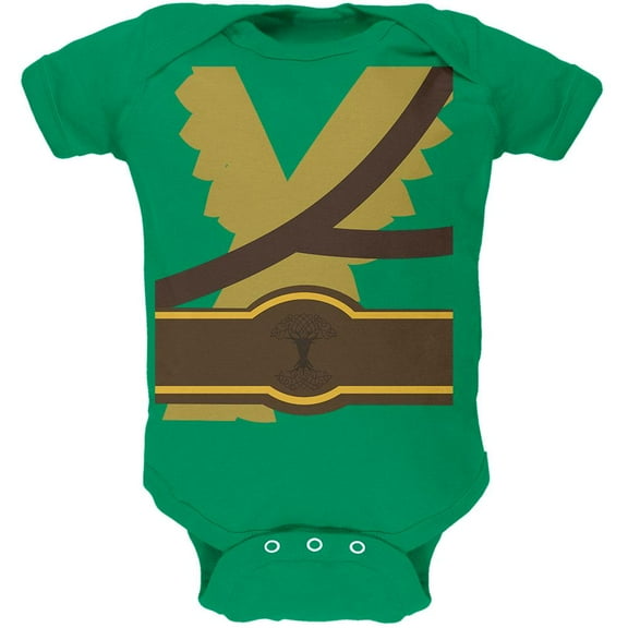 Halloween Warrior Elf Costume Soft Baby One Piece Kelly Green 12 Month