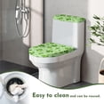 thumbnail image 4 of HELLHERO Four-Leaf Clover Toilet Seat Protector, Non-Slip Polyester Fabric Toilet Seat Lid Cover, U-Shaped, 4 of 8