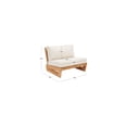 thumbnail image 3 of SAFAVIEH Couture Julianne Brazilian Teak Patio Chair, Natural/Beige, 3 of 5