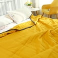 thumbnail image 3 of qiangxu,Ice Throw Blanket for All Season Lightweight Soft Comfortable Cool Blankets for Hot Sleepers Double Cold Effect Blanket Cooler Fiber Quilt Yellow 55.12*78.74'', 3 of 9