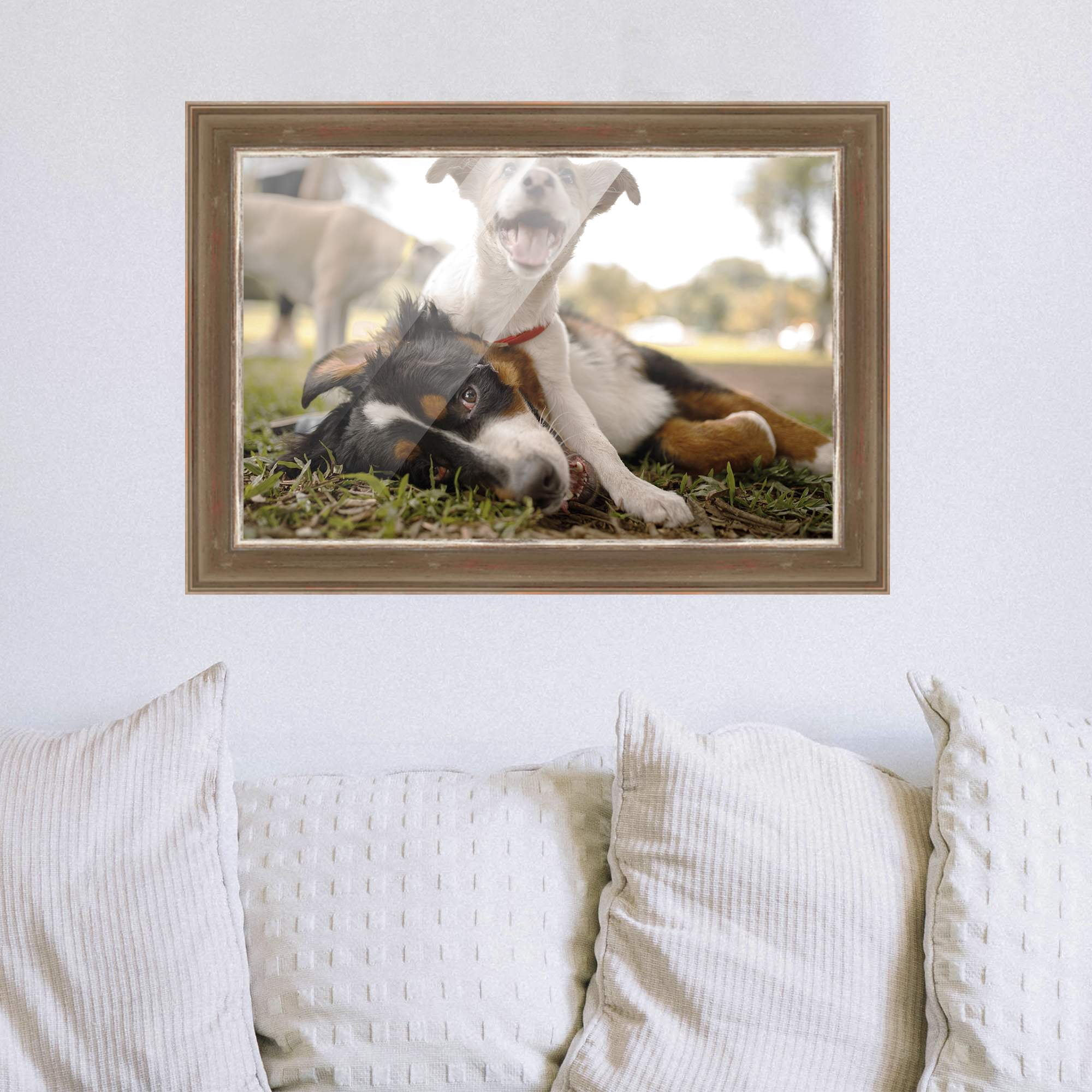 18x24 Frame Grey Real Wood Picture Frame Width 1.75 inches | Interior Frame Depth 0.5 inches |