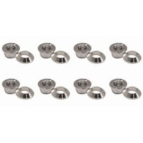(8 Pack) Tusk Universal Chrome Flange/Tapered Locking Lug Nut 10mm x 1.25mm Thread Pitch For KAWASAKI TECATE-4 250 1987-1988