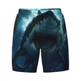 thumbnail image 4 of Lsque Mens Swim Trunks Undersea Shark Pattern - Bathing Suit Compression Liner - Beach Swim Shorts Swimwear - (S-3XL) - Stretch Quick Dry -Small, 4 of 9