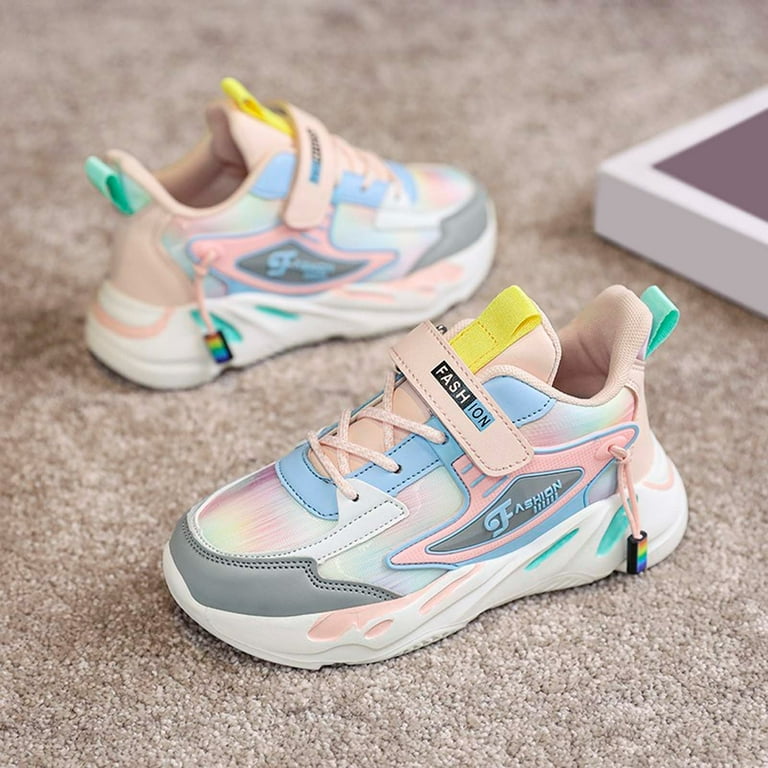 REDARER Girls Lightweight Sneakers Leather Running Shoes for