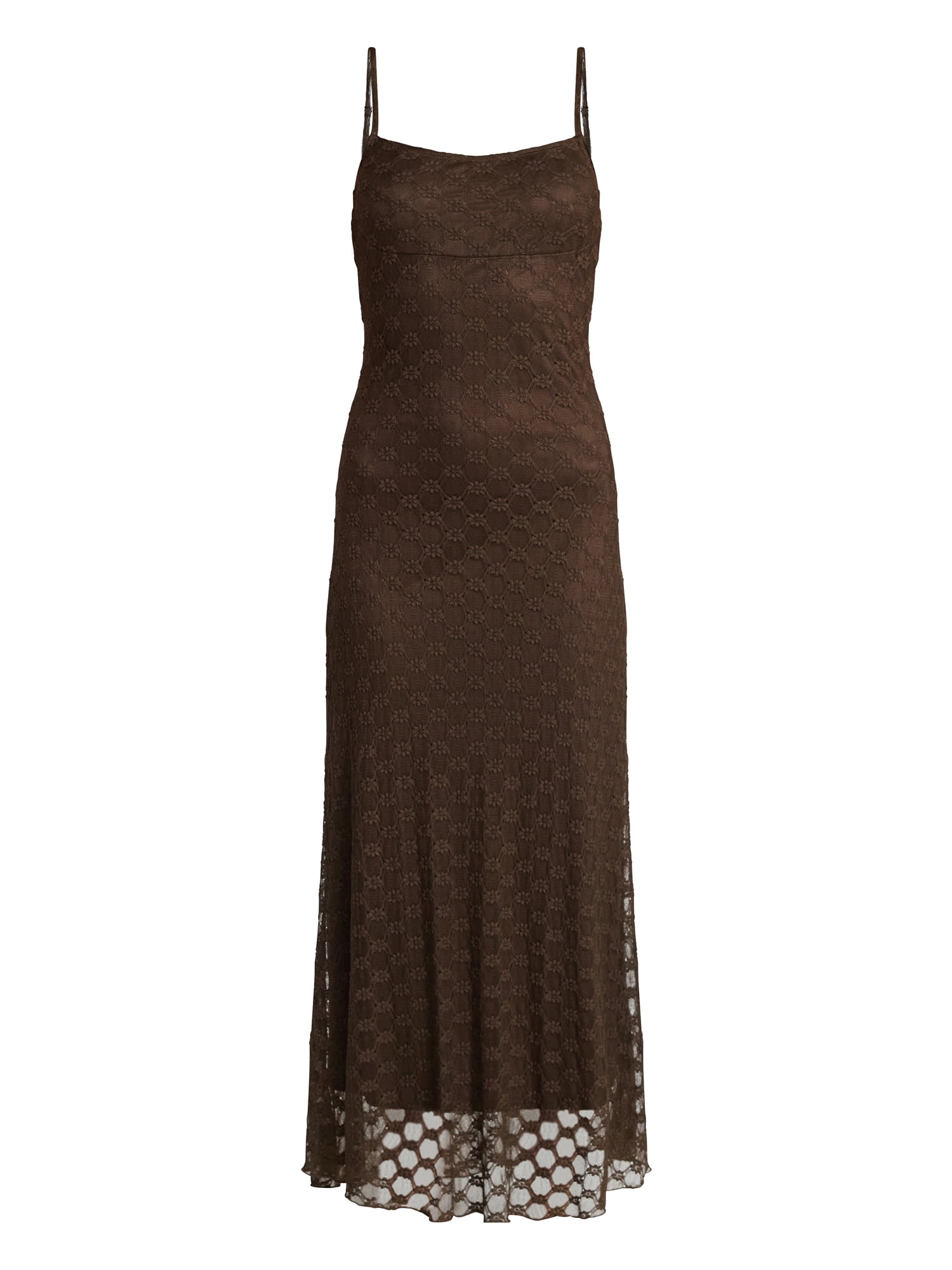 No Boundaries Lace Cami Maxi Dress, Women's XXS-XXL - Walmart.com