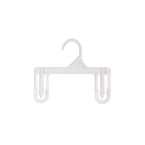 SSWBasics 8 Inch White Plastic Kids Pants Hangers  Kids Skirt Hangers  Kids Pant Hangers - Case of 250 for Children's Clothing Storage