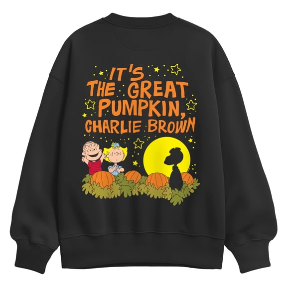 Peanuts - Great Pumpkin 60th Patch - Women's Oversized Fleece Crew Sweatshirt