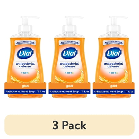 (3 pack) Dial Antibacterial Defense Gold Liquid Hand Soap, 11 fl oz