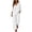 White, variant on Zynoxe Womens Plus Size Two Piece Sets Cotton Linen V-neck Top Wide Leg Pants Summer Outfits Peasant Gauze Lounge Sets with PocketsNavyS