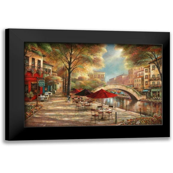 Manning, Ruane 14x11 Black Modern Framed Museum Art Print Titled - Riverwalk Charm
