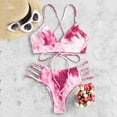 thumbnail image 2 of Elainilye Fashion Swimsuit for Women 2024 Bikini Set Swimsuit Two Piece Filled Bra Swimwear Beachwear,Pink, 2 of 7