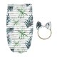 thumbnail image 1 of Manta de Baby Floral Sunnimix Toalla de baño dormir con diadema Verde Envoltura de pañales para bebés, 1 of 6