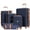 Navy Blue, variant on Travelhouse 6 Piece Hardshell Luggage Set Hardside Lightweight Suitcase with TSA Lock Spinner Wheels.(Black)