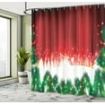 thumbnail image 5 of Ambesonne Christmas Shower Curtain, Xmas Theme, 69"Wx70"L, Red Green White, 5 of 5