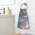 thumbnail image 3 of Yayeee 2 Pack Hand Towels for Bathroom 100% Cotton 16" x 28" Soft Absorbent Kitchen Towel, Ethereal Mountain, 3 of 7