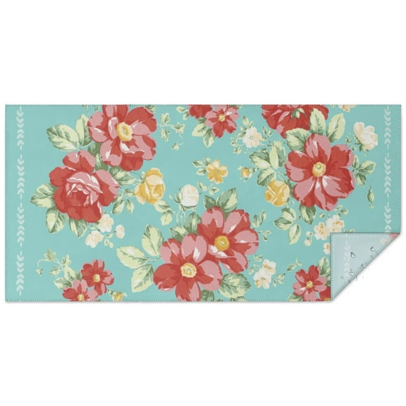 Rectangle Pioneer Pink Peel Tablecloth -Linen Fabric Table Cloth - Washable Reusable Table Cover with Dust-Proof Wrinkle Resistant for Restaurant, Picnic, Indoor and Outdoor Dining 60 Inch X 120 Inch