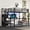 Black 86, variant on Full Size Loft Bed with L-shaped Desk and USB, Metal Loft Bed with Wardrobe and Adjustable Shelf, High Loft Bed with LED for Teens Adults, Black