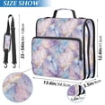 thumbnail image 2 of FORMRS Zipper Binder with Shoulder Strap 2-inch Ring 500 Sheet Capacity File Bag, Purple Marble Pattern, 2 of 5