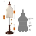 thumbnail image 3 of Bonnlo Upgraded Kid Dress Form, 1-12 Years Old Child Mannequin Torse Body with Adjustable Solid Wood Stand for Dress Jewelry Display, 3 of 25