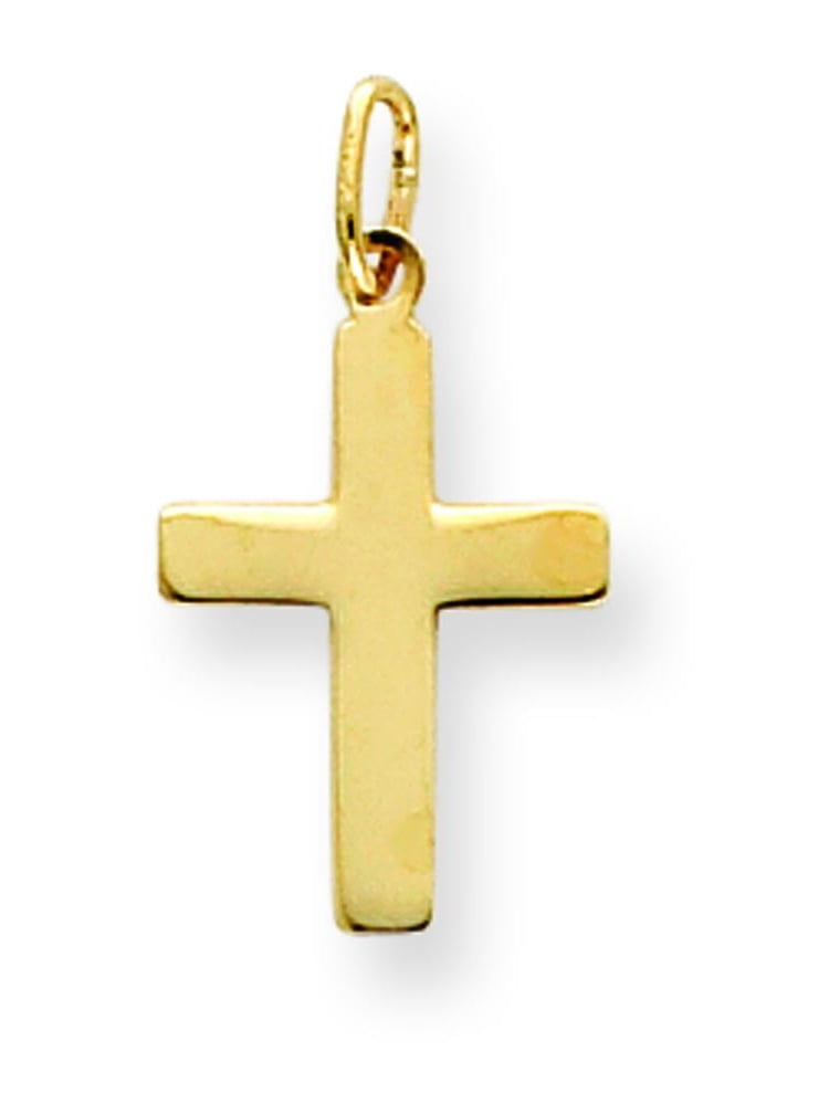 14K Yellow Gold Themed Jewelry Pendants & Charms Solid 10 mm 19 mm Celtic Cross Eternity Circle Pendant 