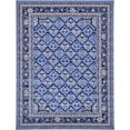 thumbnail image 1 of Unique Loom La Jolla Patchwork Border Area Rug 9' x 12' Rectangle Blue/Ivory, 1 of 1
