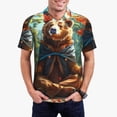 thumbnail image 1 of Balery Maple Meditating Bear Camisa Polo de Hombre con Estampado, de Manga Corta y Tejido Medio, Camisa Tipo Golf Polo-Large, 1 of 6