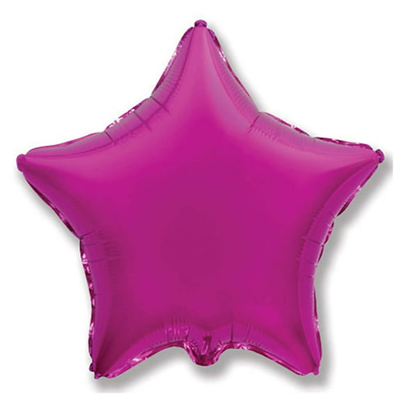 32 inch Star - Metallic Fuchsia Foil Mylar Balloon - Party Supplies Decorations