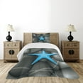 thumbnail image 4 of Ambesonne Starfish Quilted Bedspread Set 2 Pcs, Blue Sea Star, Twin Size, Grey Blue White, 4 of 5