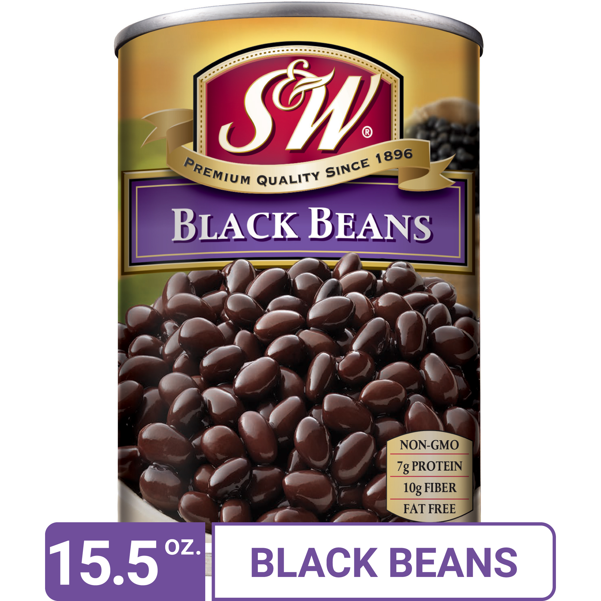 S W Black Beans 15 5 Oz Can Walmart