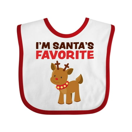 

Inktastic I m Santa s Favorite Reindeer Gift Baby Boy or Baby Girl Bib