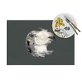 thumbnail image 4 of ZNDUO Placemats, 4 PCS Heat Resistant Stain Resistant Woven PVC Insulation Placemats, Durable Washable Elegant Table Mats for Dining-Fantasy Ocean Fishing, 18"x12", 4 of 6