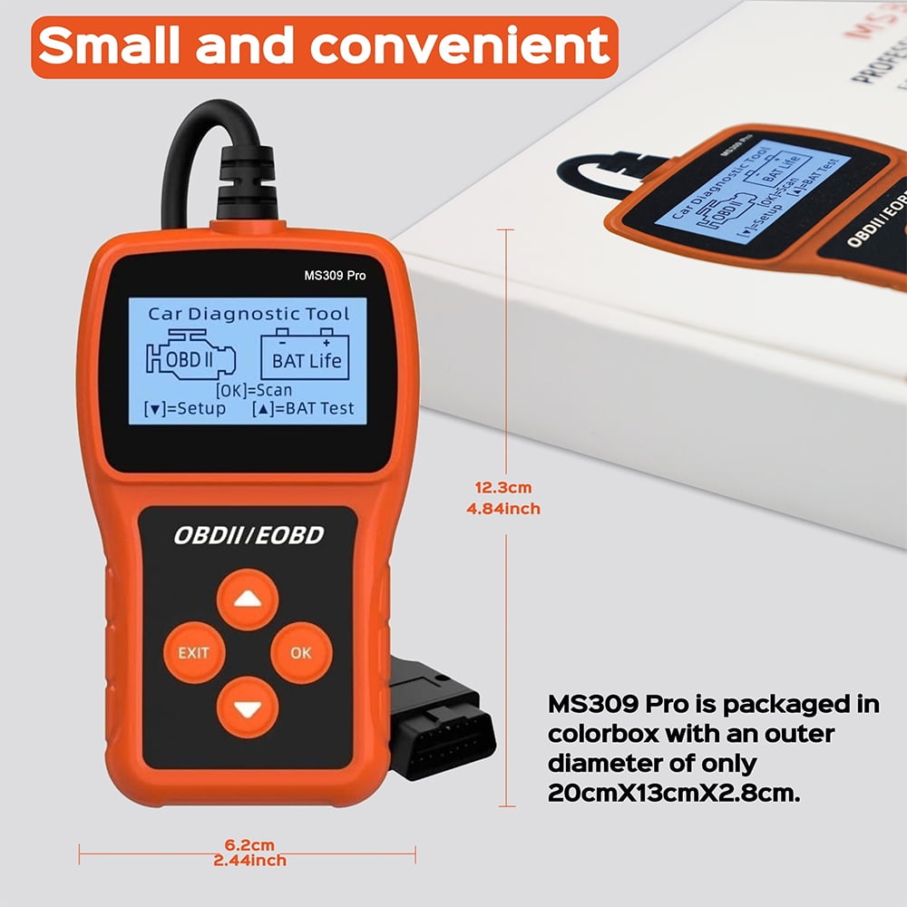 Autel OBD2 Scanner MS309 Universal Car Engine Fault Code Reader, Check  Engine Light and Emission Monitor Status, OBDII CAN Diagnostic Scan Tool