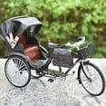 thumbnail image 5 of Historical Accuracy Metal Jinrikisha Collectible Toy Vintage Rickshaw Tricycle, 5 of 5