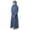 Navy, variant on LUOGENLI Dress Girls Round Neck Ruffled Solid Color Dress with Pattern Flounce Pleated Dress for Girls Knee Length Dark Green 5-6Years