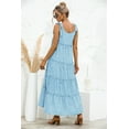 thumbnail image 3 of Tie Shoulder Round Neck Printed Tiered Dress Above Ankle Length, 3 of 3