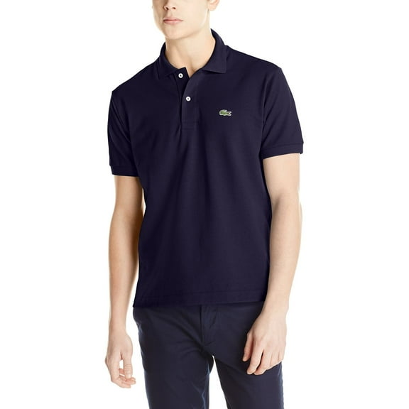 Lacoste Men's Original Cotton Pique Polo, Navy Blue, S