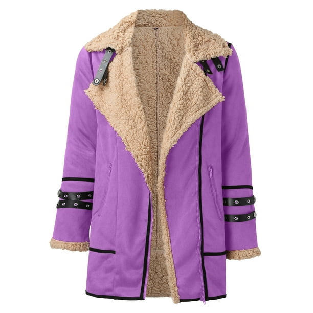 Abrigo de invierno delgado para hombre, cuello de solapa, manga larga, chaqueta de cuero acolchada, abrigo grueso, chaqueta de piel de oveja, hombres de negocios, azul, M